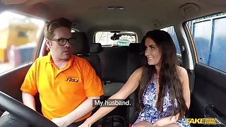Fake Driving School - Chesterfieldian cheating WIFE with BIG Tits fucks her driving trainer